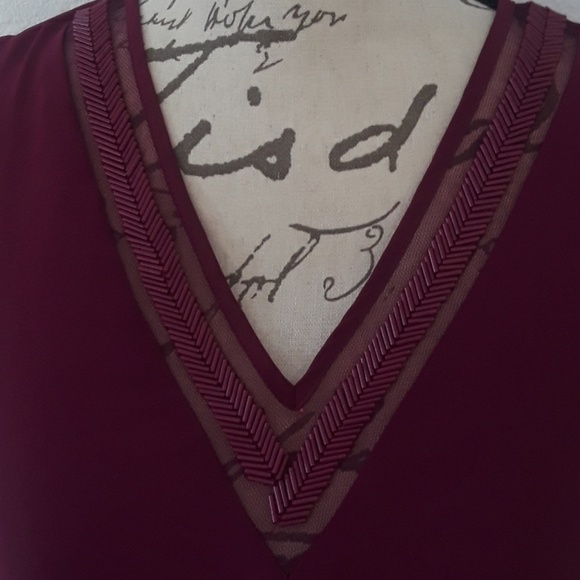 3 for $15 / Raspberry Beaded Tank - Picture 2 of 5